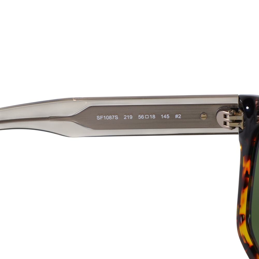 Salvatore Ferragamo Square Designer Sunglasses  - Dark Tortoise / Green - NWT - Picture 8 of 9